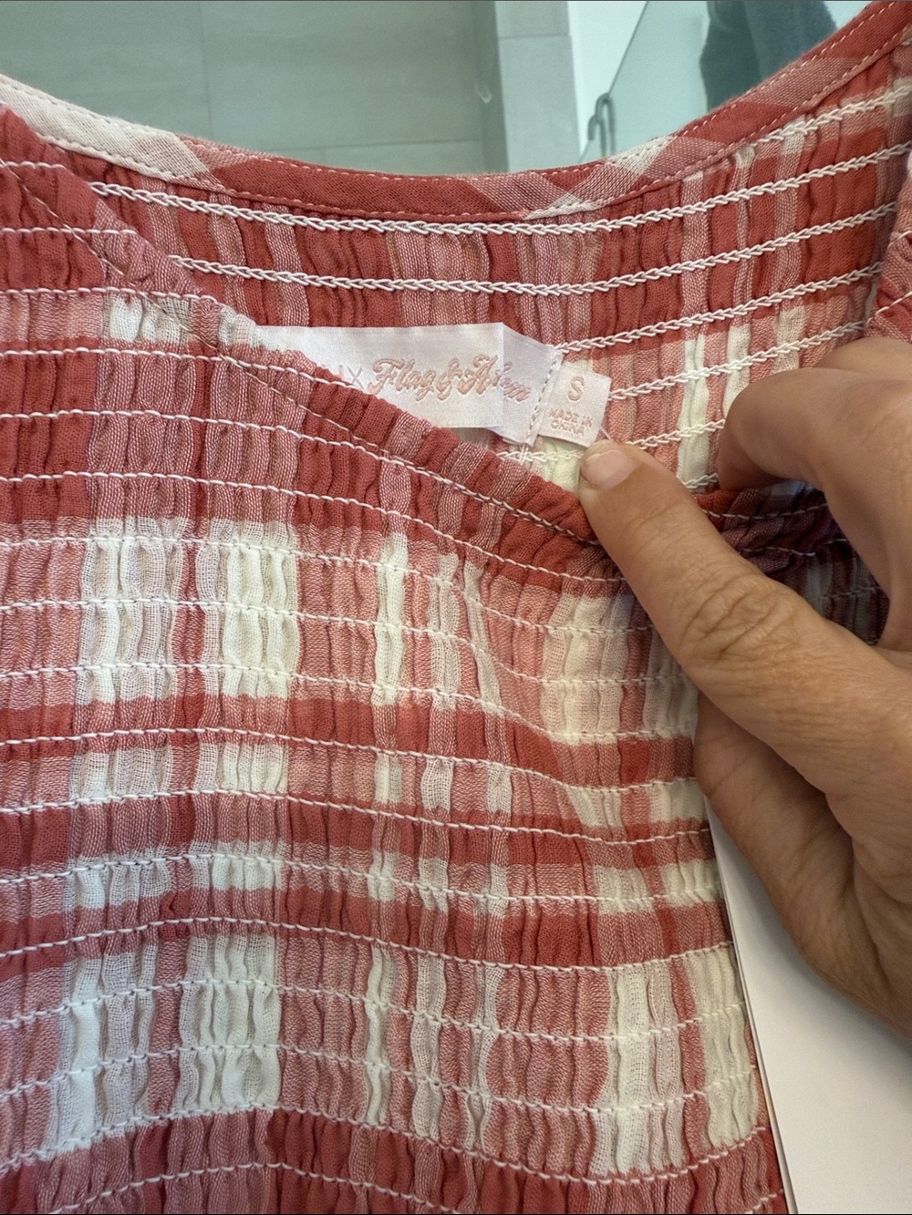 Pink Red Plaid Ruffled Sundress - Picture 6 of 8